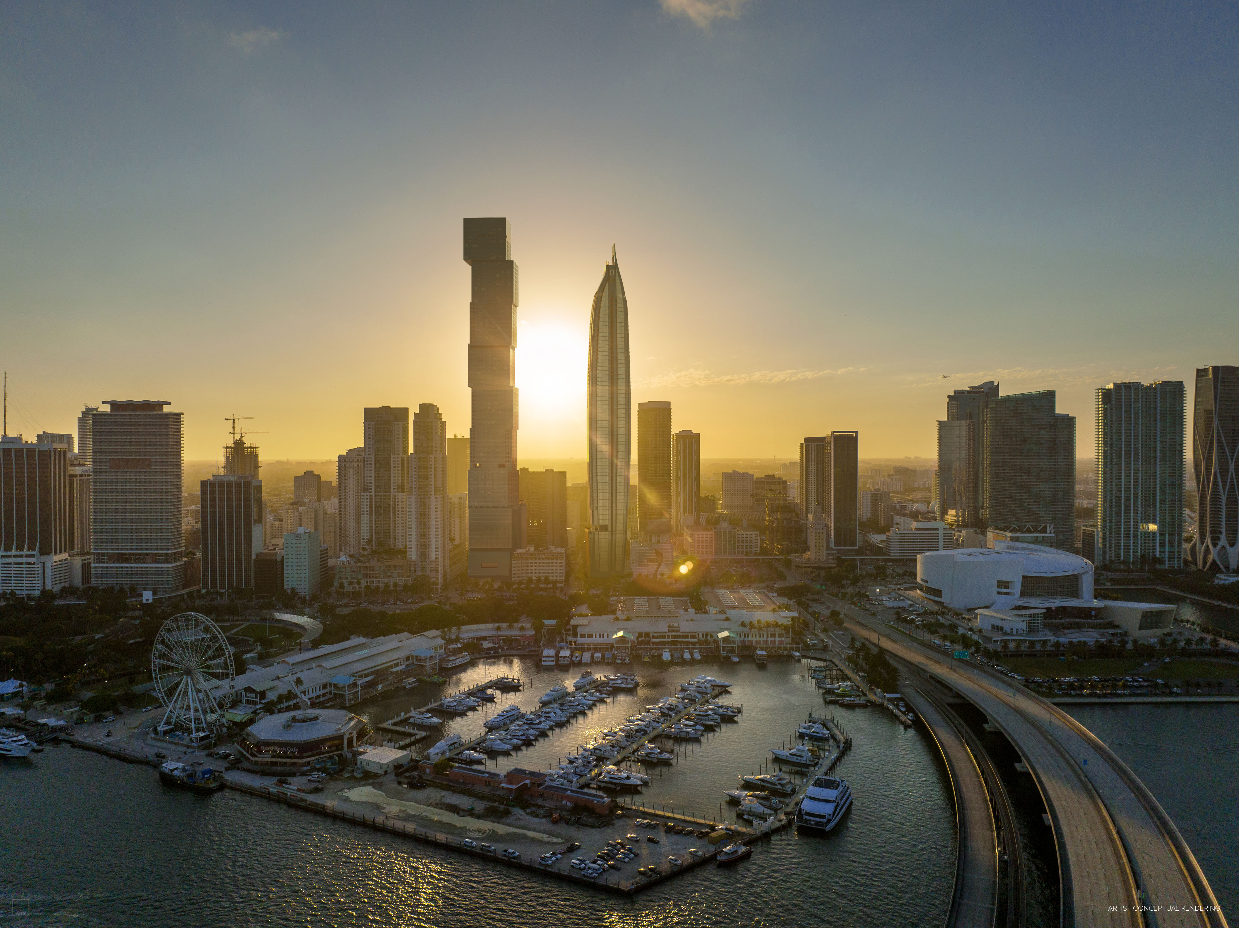 Delano Tower at Sunset
